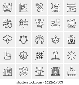 25 Universal Icons Vector illustration