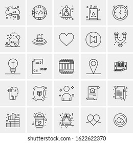 25 Universal Icons Vector illustration