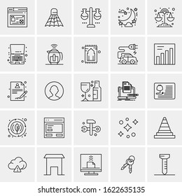 25 Universal Icons Vector illustration