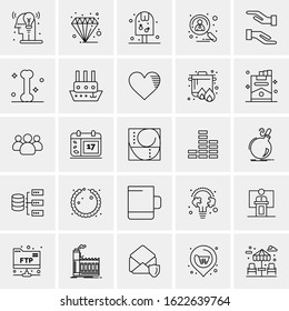 25 Universal Icons Vector illustration