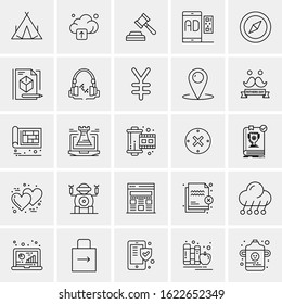25 Universal Icons Vector illustration