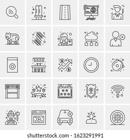 25 Universal Icons Vector illustration