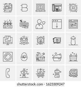25 Universal Icons Vector illustration