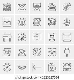 25 Universal Icons Vector illustration
