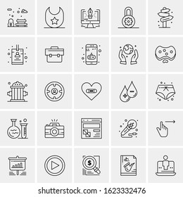 25 Universal Icons Vector illustration