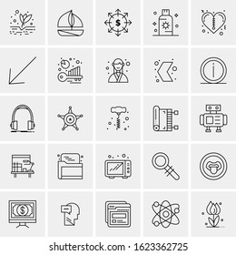 25 Universal Icons Vector illustration