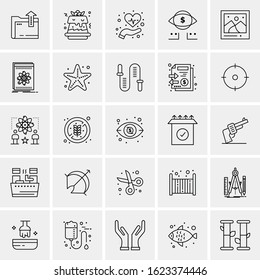 25 Universal Icons Vector illustration