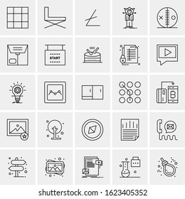 25 Universal Icons Vector illustration