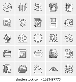 25 Universal Icons Vector illustration Creative Icon Illustration to use in web and Mobile Related project.