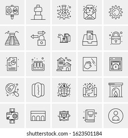 25 Universal Icons Vector illustration Creative Icon Illustration to use in web and Mobile Related project.