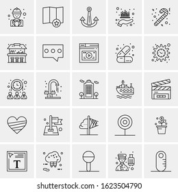 25 Universal Icons Vector illustration Creative Icon Illustration to use in web and Mobile Related project.