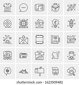 25 Universal Icons Vector illustration Creative Icon Illustration to use in web and Mobile Related project.