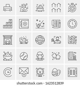 25 Universal Icons Vector illustration