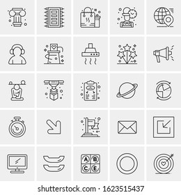25 Universal Icons Vector illustration Creative Icon Illustration to use in web and Mobile Related project.