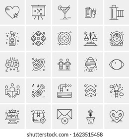 25 Universal Icons Vector illustration Creative Icon Illustration to use in web and Mobile Related project.