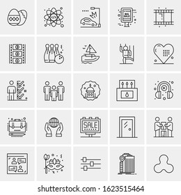 25 Universal Icons Vector illustration Creative Icon Illustration to use in web and Mobile Related project.