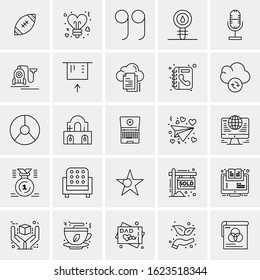 25 Universal Icons Vector illustration Creative Icon Illustration to use in web and Mobile Related project.