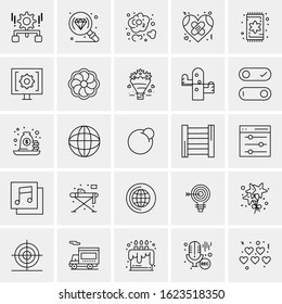 25 Universal Icons Vector illustration Creative Icon Illustration to use in web and Mobile Related project.