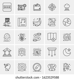 25 Universal Icons Vector illustration Creative Icon Illustration to use in web and Mobile Related project.