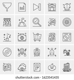 25 Universal Icons Vector illustration