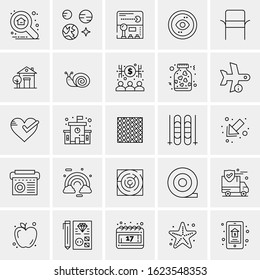 25 Universal Icons Vector illustration Creative Icon Illustration to use in web and Mobile Related project.