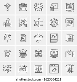 25 Universal Icons Vector illustration