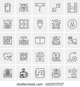 25 Universal Icons Vector illustration