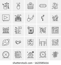 25 Universal Icons Vector illustration