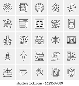 25 Universal Icons Vector illustration