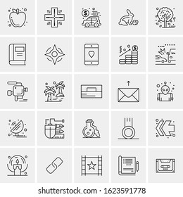 25 Universal Icons Vector illustration