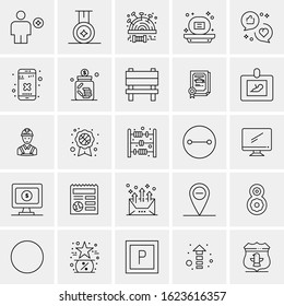 25 Universal Icons Vector illustration