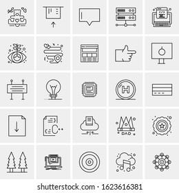 25 Universal Icons Vector illustration