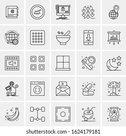 25 Universal Icons Vector illustration