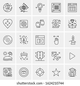 25 Universal Icons Vector illustration