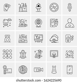 25 Universal Icons Vector illustration