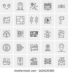 25 Universal Icons Vector illustration