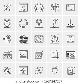 25 Universal Icons Vector illustration