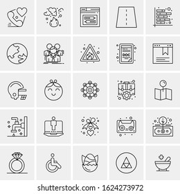 25 Universal Icons Vector illustration