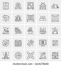 25 Universal Icons Vector illustration