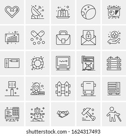 25 Universal Icons Vector illustration