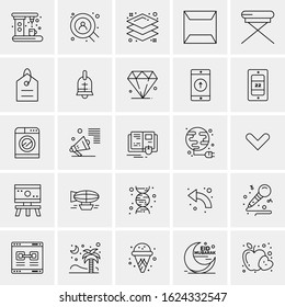25 Universal Icons Vector illustration