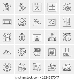 25 Universal Icons Vector illustration