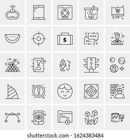 25 Universal Icons Vector illustration