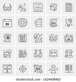 25 Universal Icons Vector illustration Creative Icon Illustration to use in web and Mobile Related project.