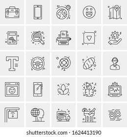 25 Universal Icons Vector illustration Creative Icon Illustration to use in web and Mobile Related project.
