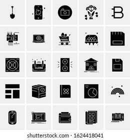 25 Universal Icons Vector illustration Creative Beauitful Icon Illustration to use in Print and Web Related project.