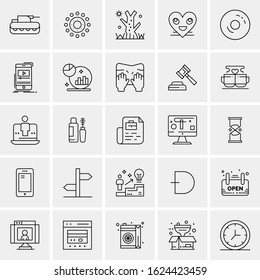 25 Universal Icons Vector illustration Creative Beauitful Icon Illustration to use in Print and Web Related project.