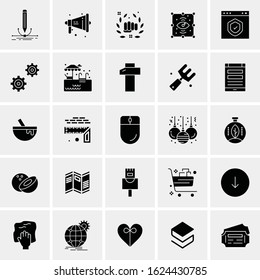 25 Universal Icons Vector illustration Creative Icon Illustration to use in web and Mobile Related project.
