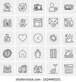 25 Universal Icons Vector illustration