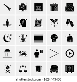 25 Universal Icons Vector illustration. Creative Icon Illustration to use in web and Mobile Related project.